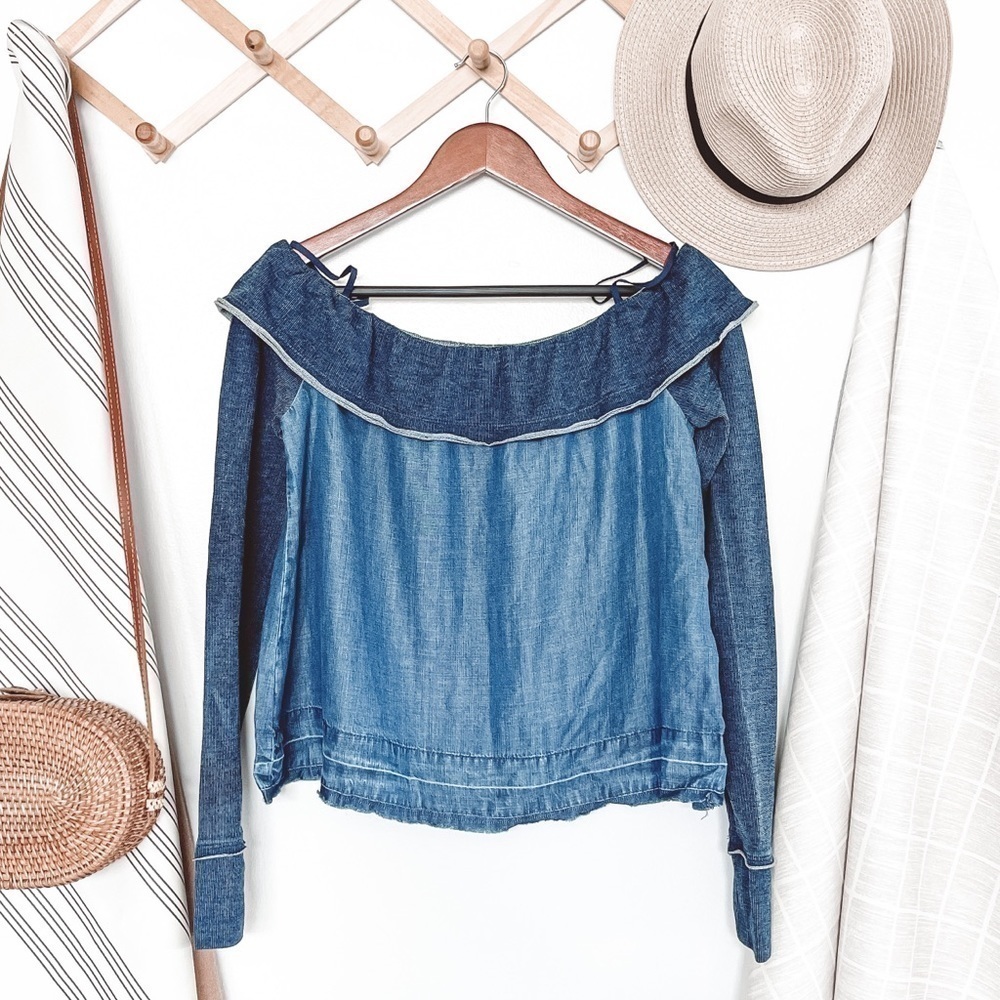 Anthropologie Cloth & Stone Off The Shoulder Blouse